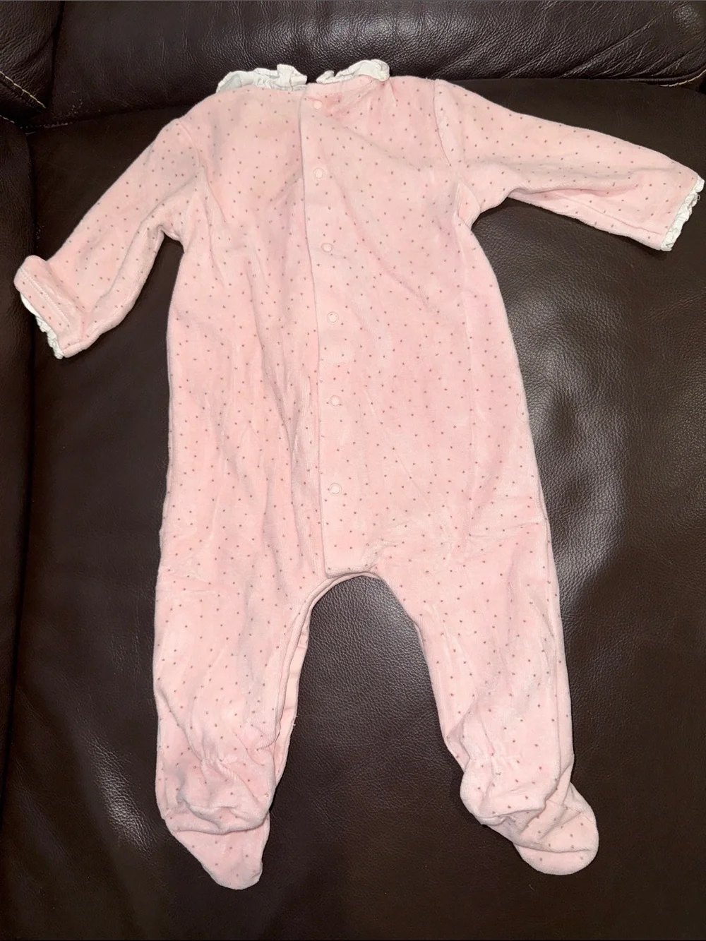 Mayoral velour pink white swan baby girl footed one piece 2-4 months